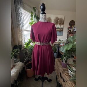 Gently Used GB Girls (Gianni Bini) Burgundy A-Line Dress